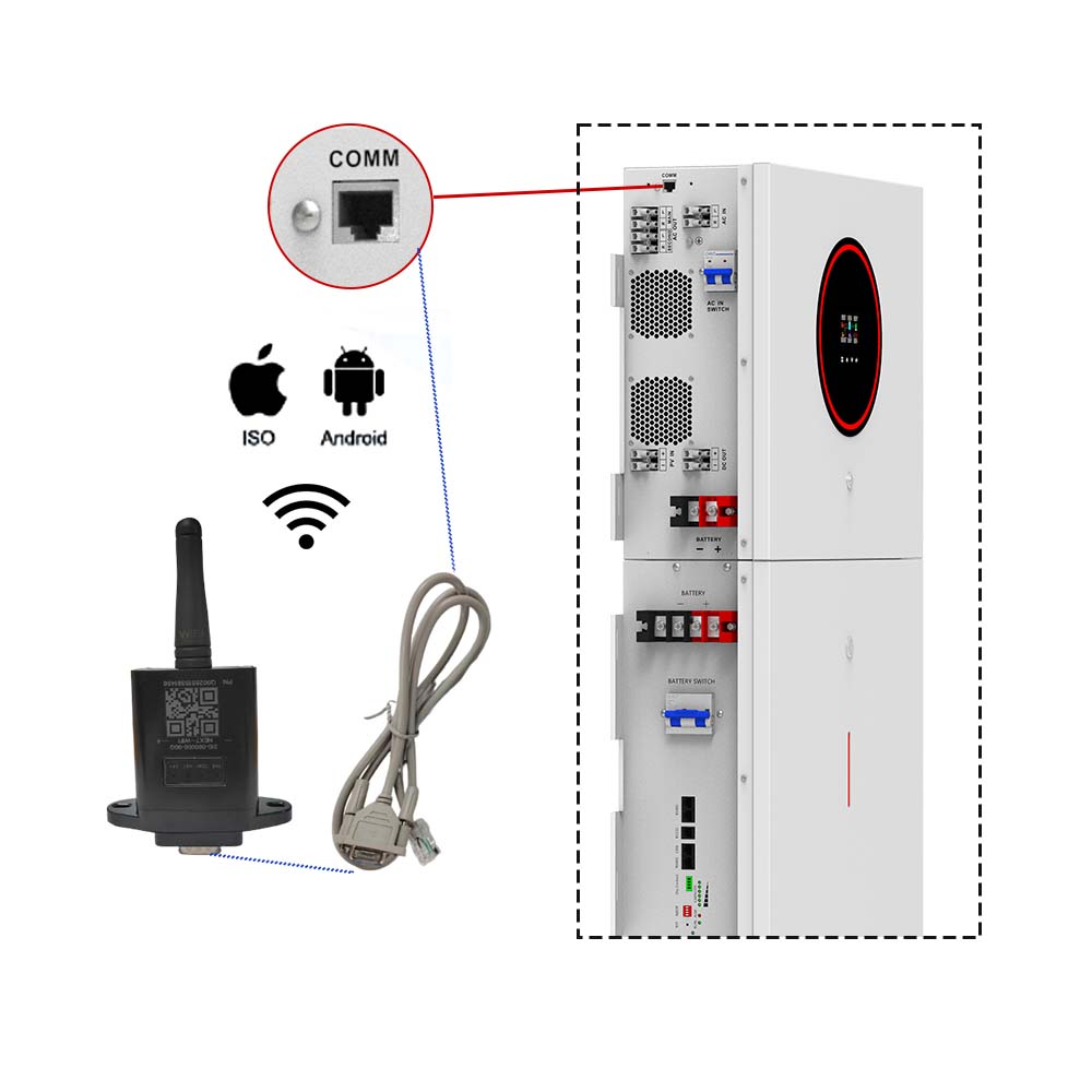 6.2KW 48V เปิด / ปิดอินเวอร์เตอร์พลังงานแสงอาทิตย์แบบกริด All In One Energy Systems ที่บ้านโดยใช้อินเวอร์เตอร์พลังงานแสงอาทิตย์