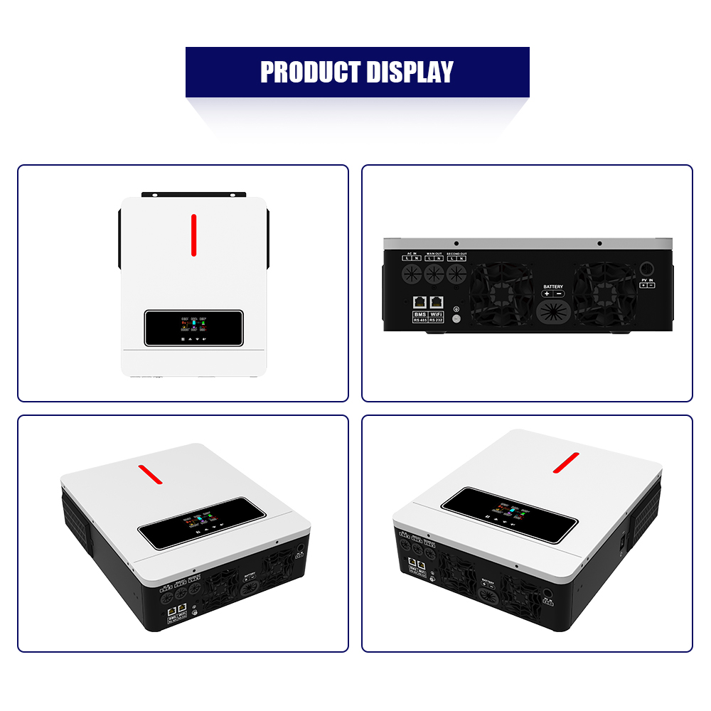 2024 ใหม่ 60-450VDC PV อินพุต 120A MPPT 110V 120V AC ON/OFF Grid 3.6KW 24V SOLAR HYBRID INVERTER