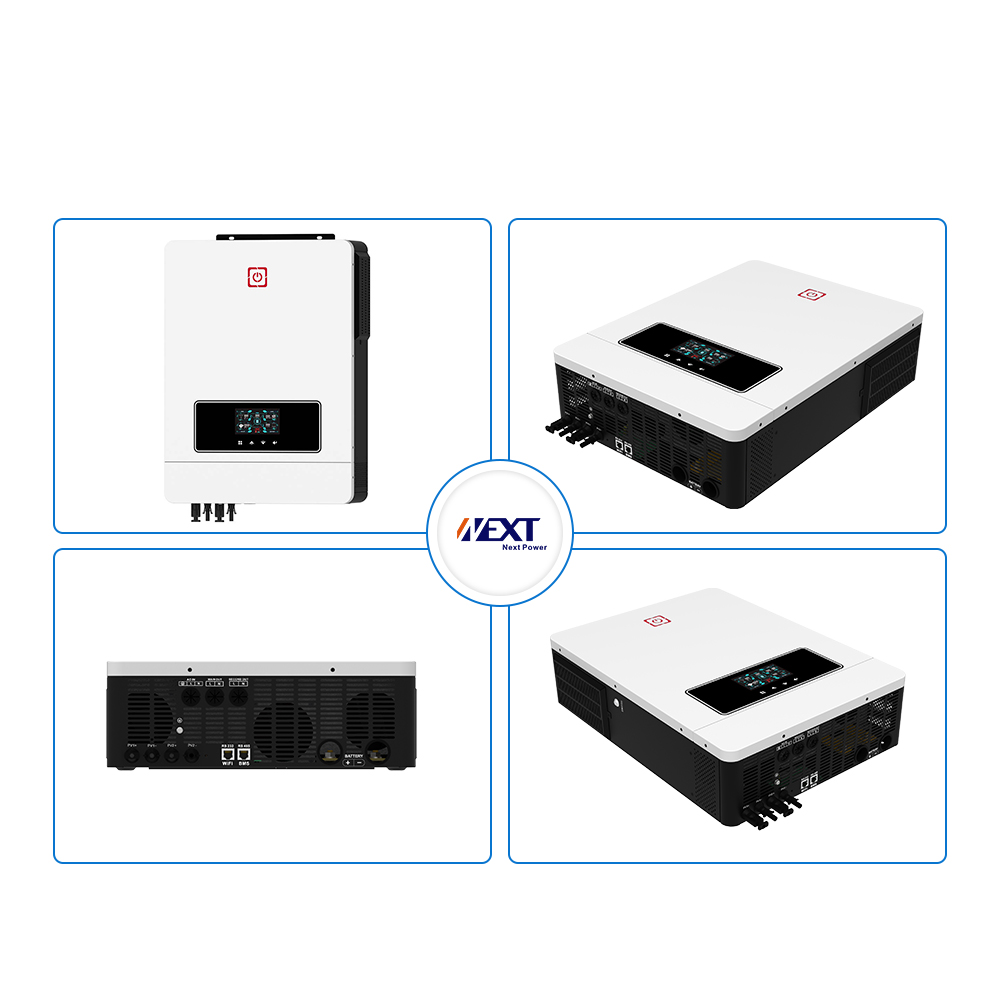 คุณภาพสูง Dual PV อินพุต RS485/232 พร้อม 160A MPPT Controller on/off grid 10.2KW บ้านโดยใช้อินเวอร์เตอร์พลังงานแสงอาทิตย์