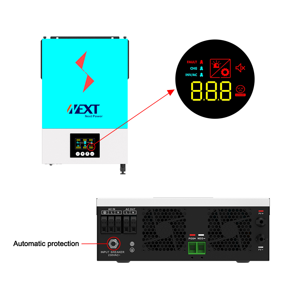 โซล่าอินเวอร์เตอร์ NMIV 3.6 และ 6.2KW 48V