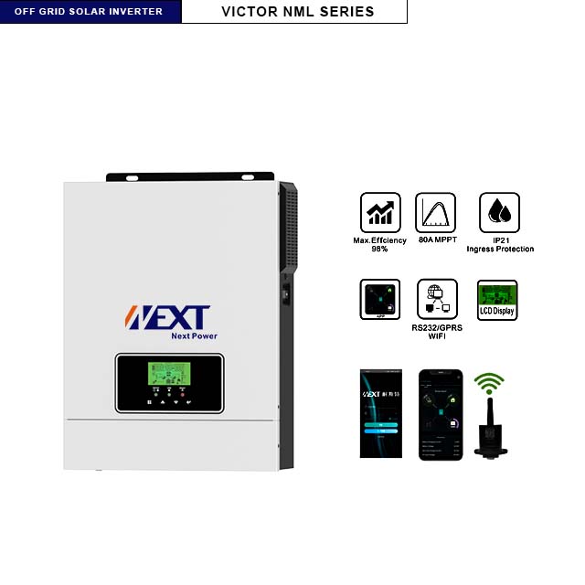 NEXTPOWER NML Series Micro INVERTER 30-400VDC กว้าง PV อินพุตช่วง PURE Sine WAVE 80A MPPT 2000VA/3200VA Off Grid อินเวอร์เตอร์พลังงานแสงอาทิตย์