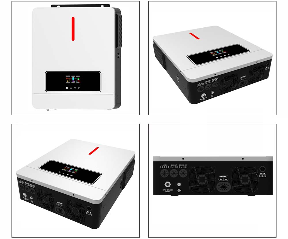 โรงงาน ECO 3.6KW เปิด/ปิดอินเวอร์เตอร์พลังงานแสงอาทิตย์ตาราง 60-500VDC 120A MPPT Charger Controller RGB Light 